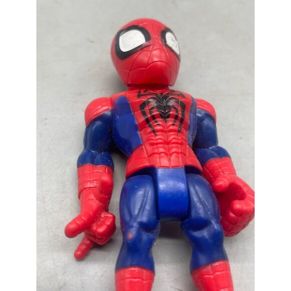 2018 Playskool Marvel Super Hero Adventures spiderman Figure Spiderman Toy READ - Picture 4 of 8